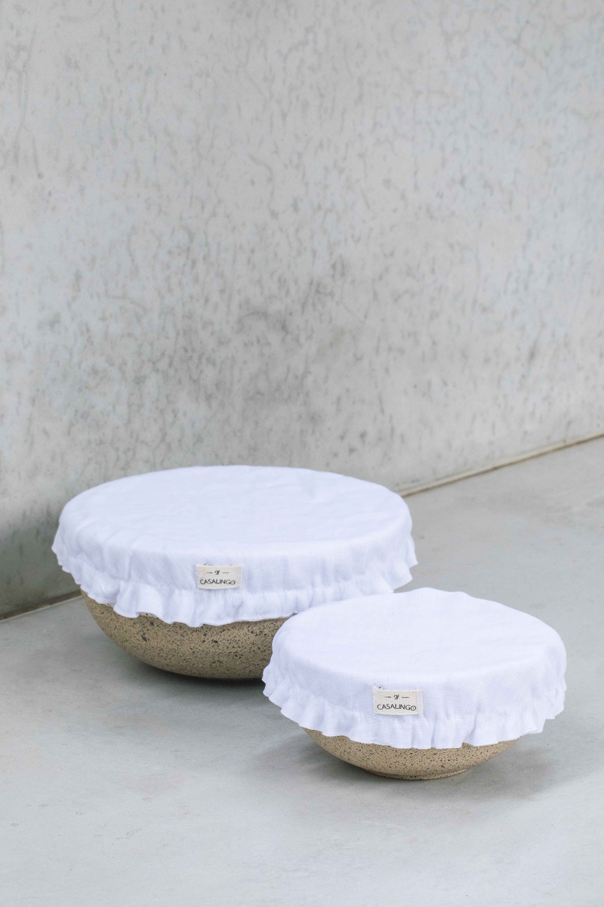 Foto do produto cobre pote linho branco