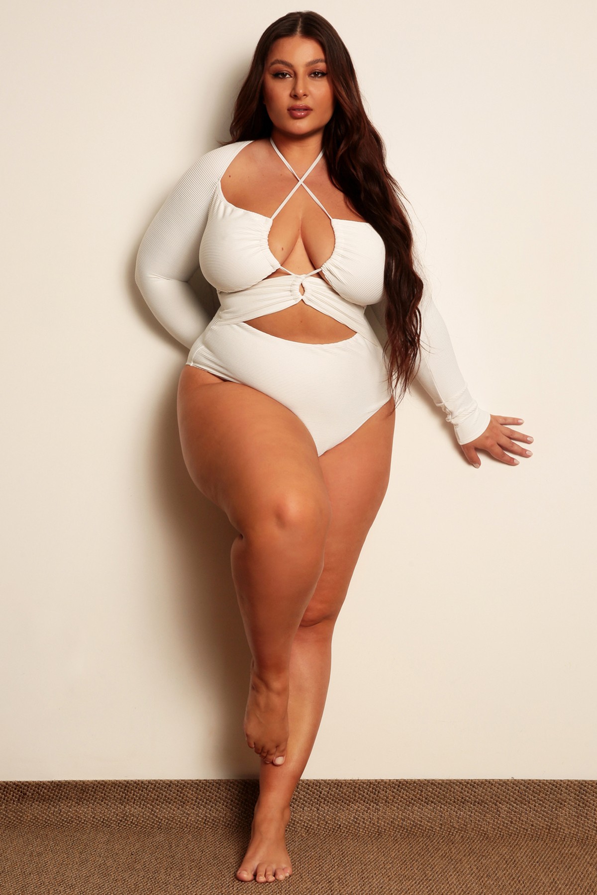 BODY MANGA LONGA OFF WHITE OLGA