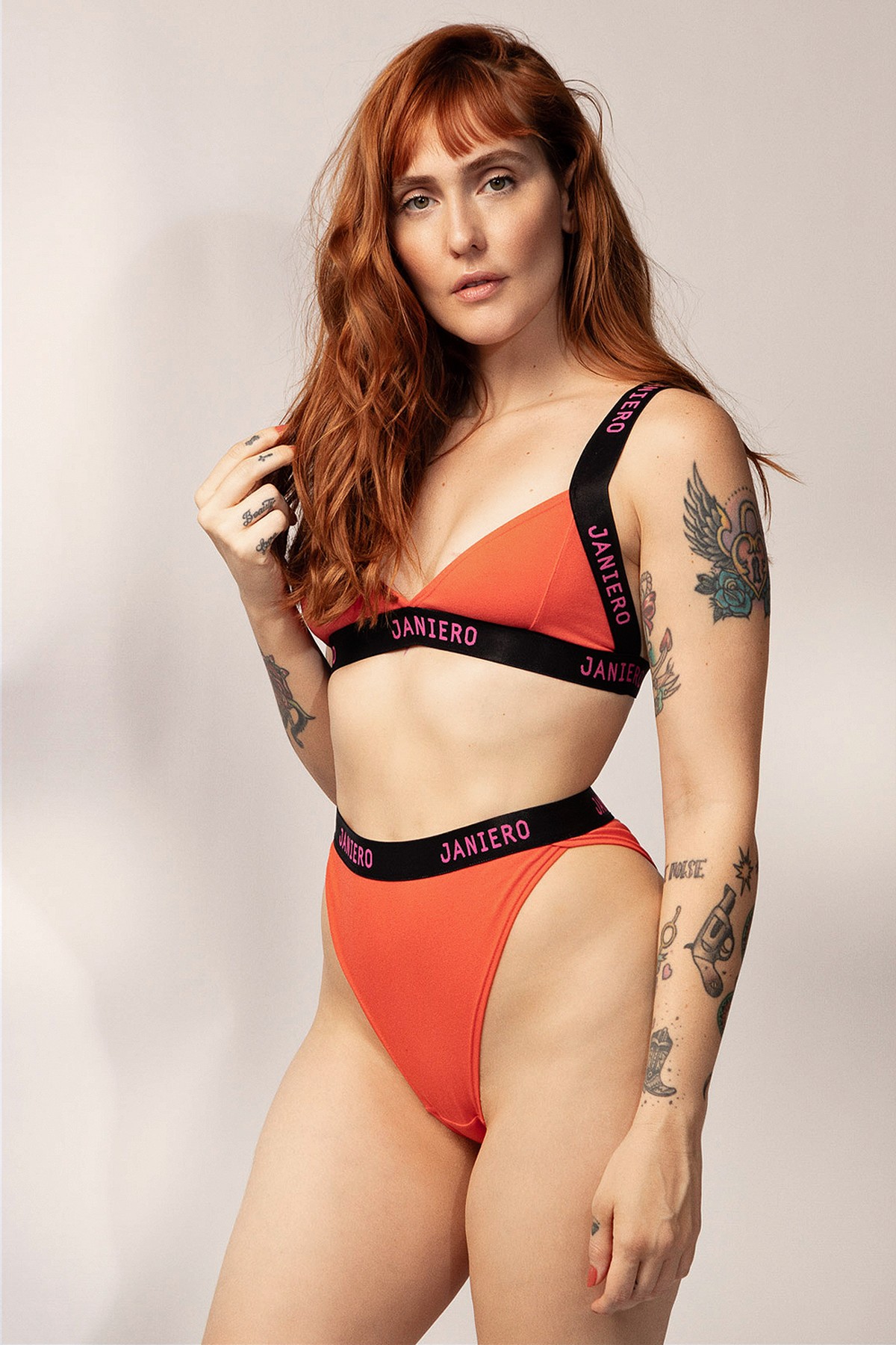 TOP TRIANGULAR LARANJA LAURA