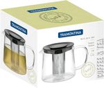 Bule para Chá Tramontina em Vidro e Aço Inox com Infusor 900 ml