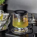 Bule para Chá Tramontina em Vidro e Aço Inox com Infusor 900 ml