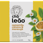 Chá Leão Camomila, Cidreira e Maracujá - 10 Sachês.