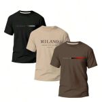 Kit 3 Camisetas Masculinas Básicas 100% Algodão 