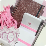 Kit Cartões With Love + Envelopes + Adesivos + Caderno