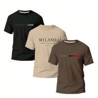 Foto do produto Kit 3 Camisetas Masculinas Básicas 100% Algodão 