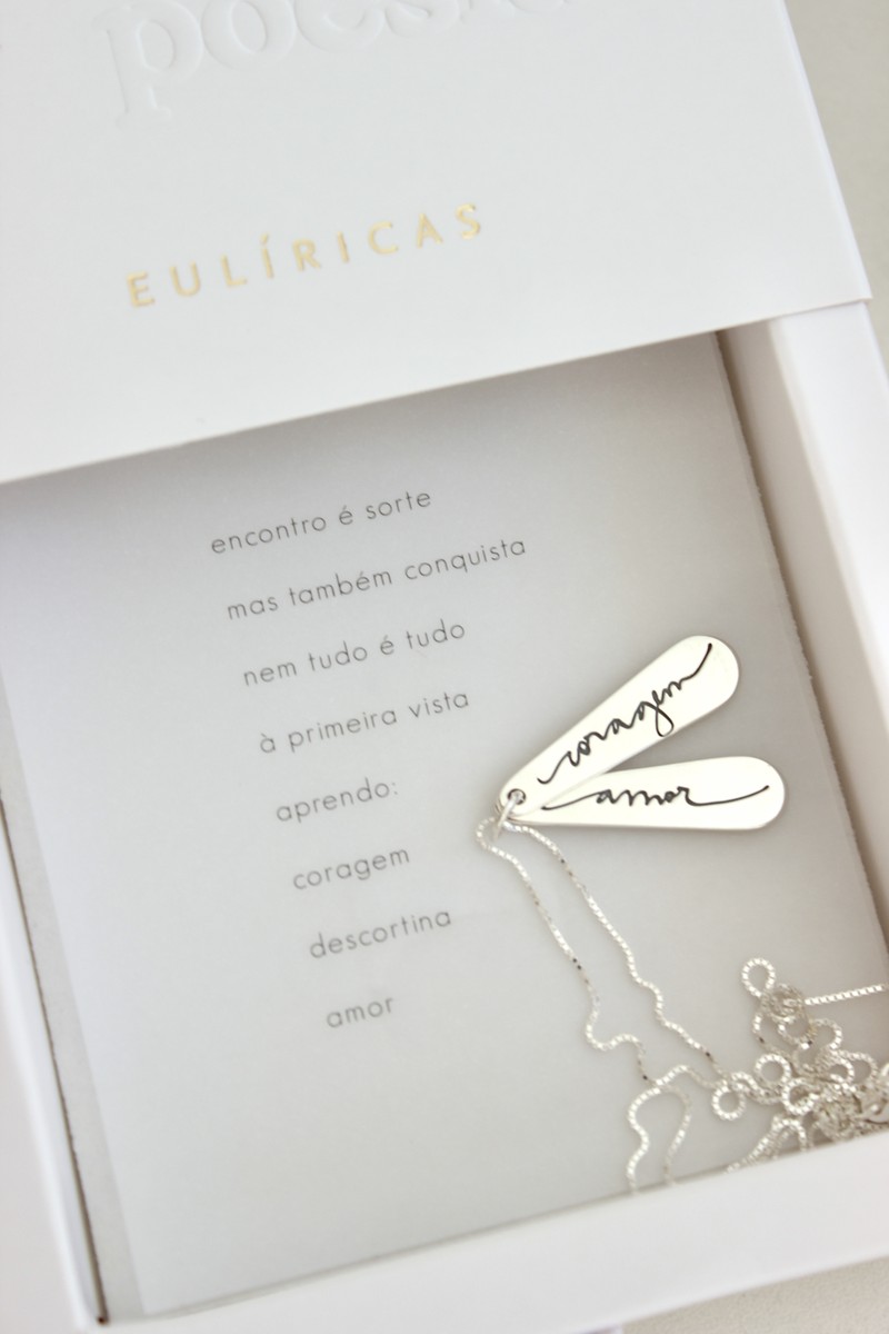colar coragem amor 100% prata ou banhado a ouro | courage love necklace 100% silver or gold plated