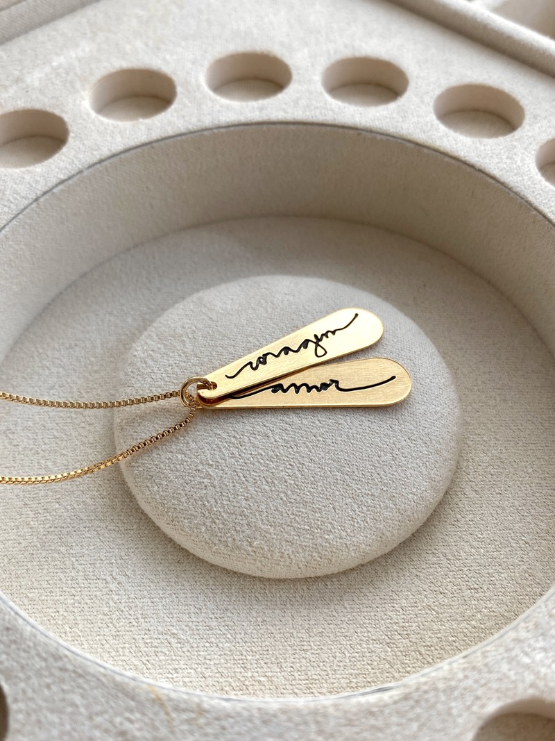 colar coragem amor 100% prata ou banhado a ouro | courage love necklace 100% silver or gold plated