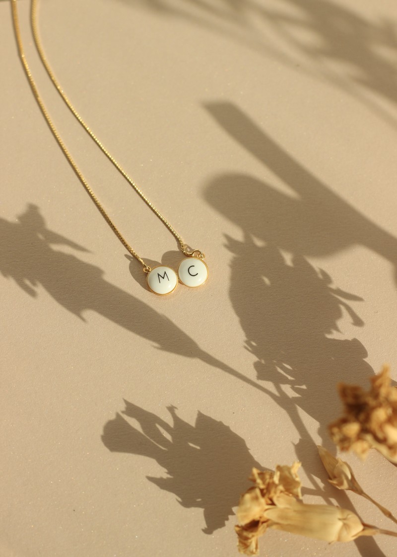 colar personalizado iniciais