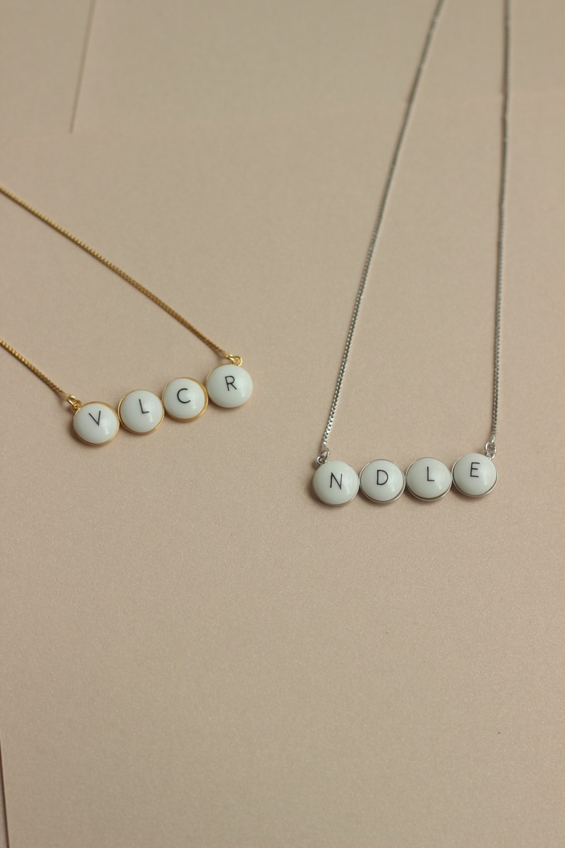 colar personalizado iniciais