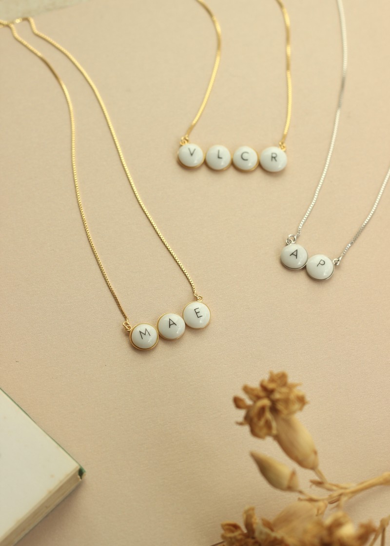 colar personalizado iniciais