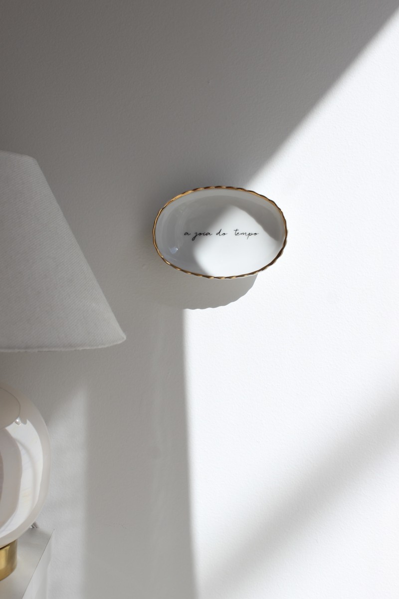 porta-anéis joia do tempo