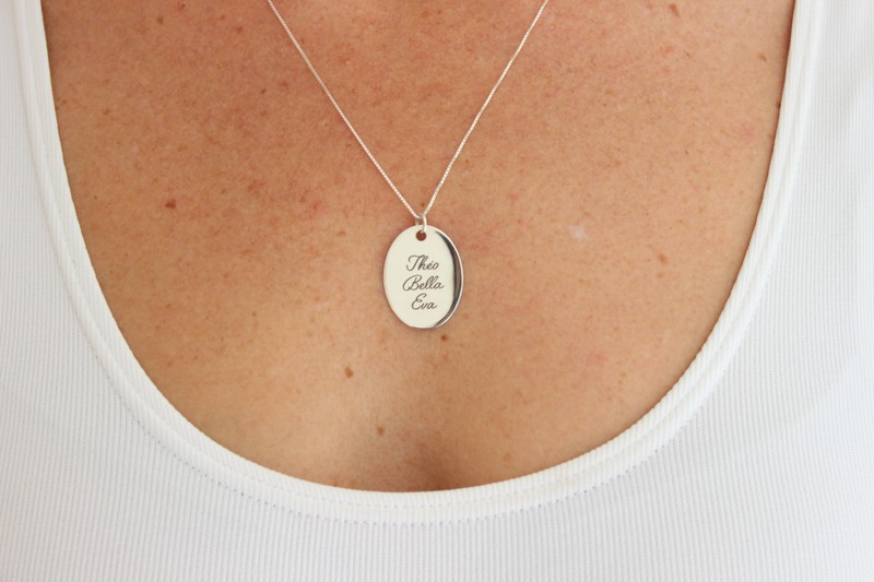 colar personalizado de mães em prata