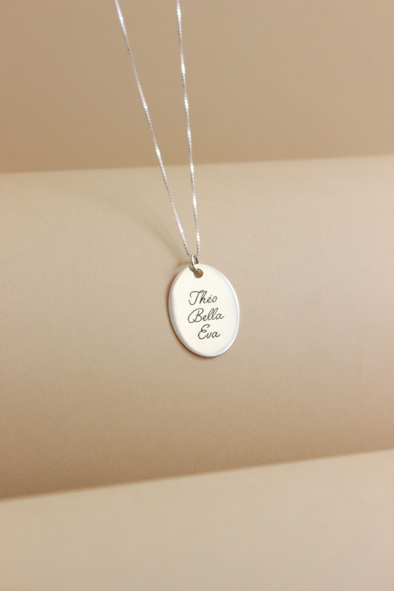 colar personalizado de mães em prata